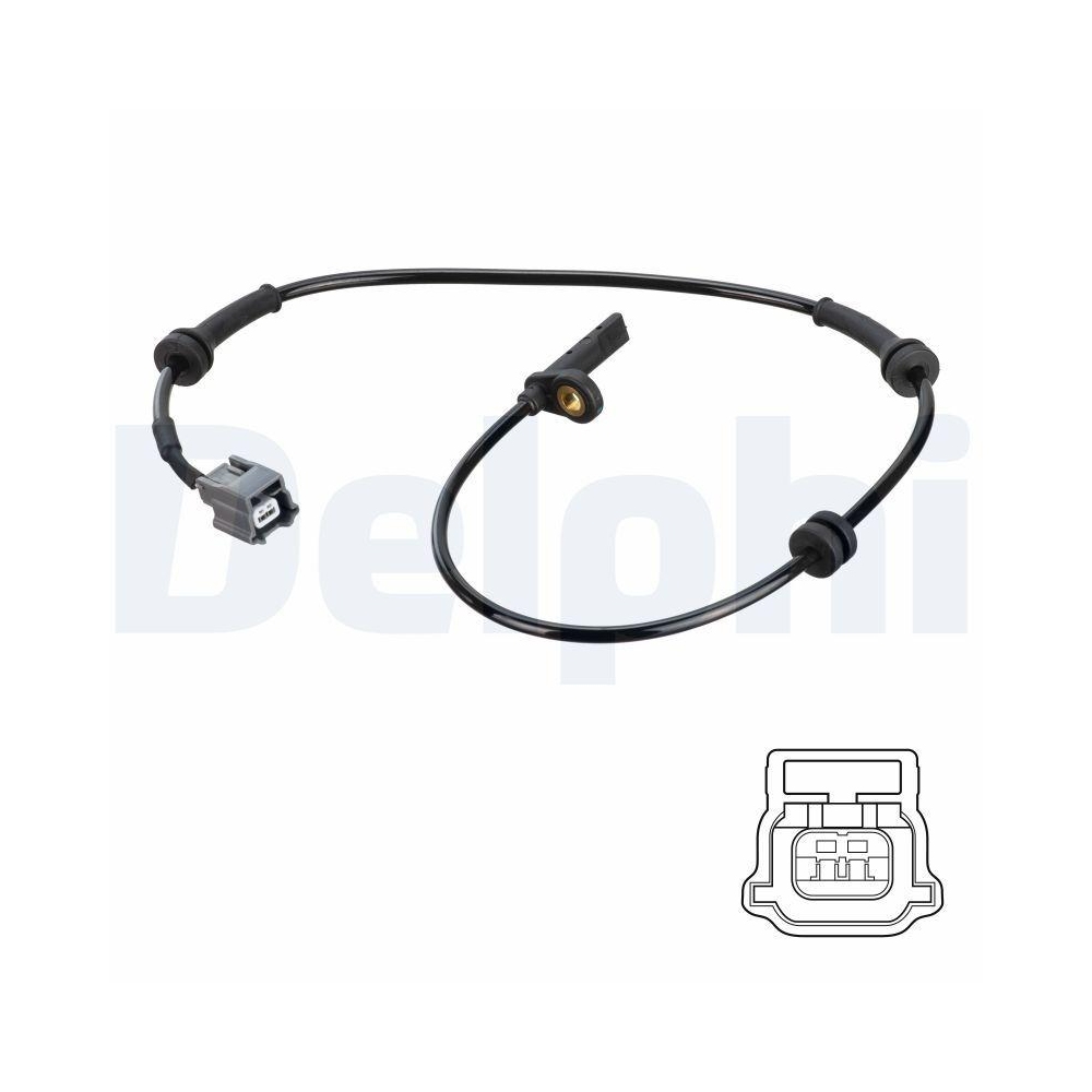 DELPHI SS20774 Sensor, Raddrehzahl f&uuml;r NISSAN RENAULT, Vorderachse