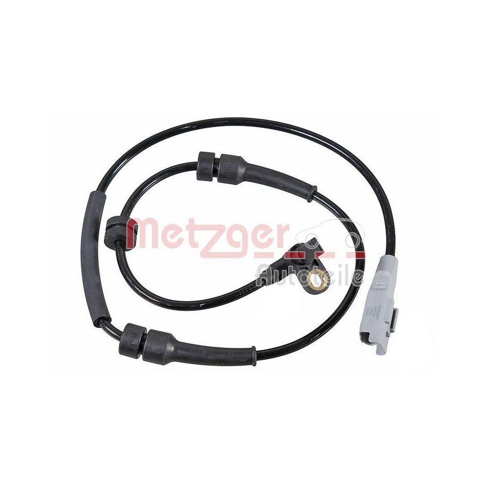 Sensor, Raddrehzahl METZGER 0900881 f&uuml;r FIAT CITRO&Euml;N/PEUGEOT, Vorderachse links