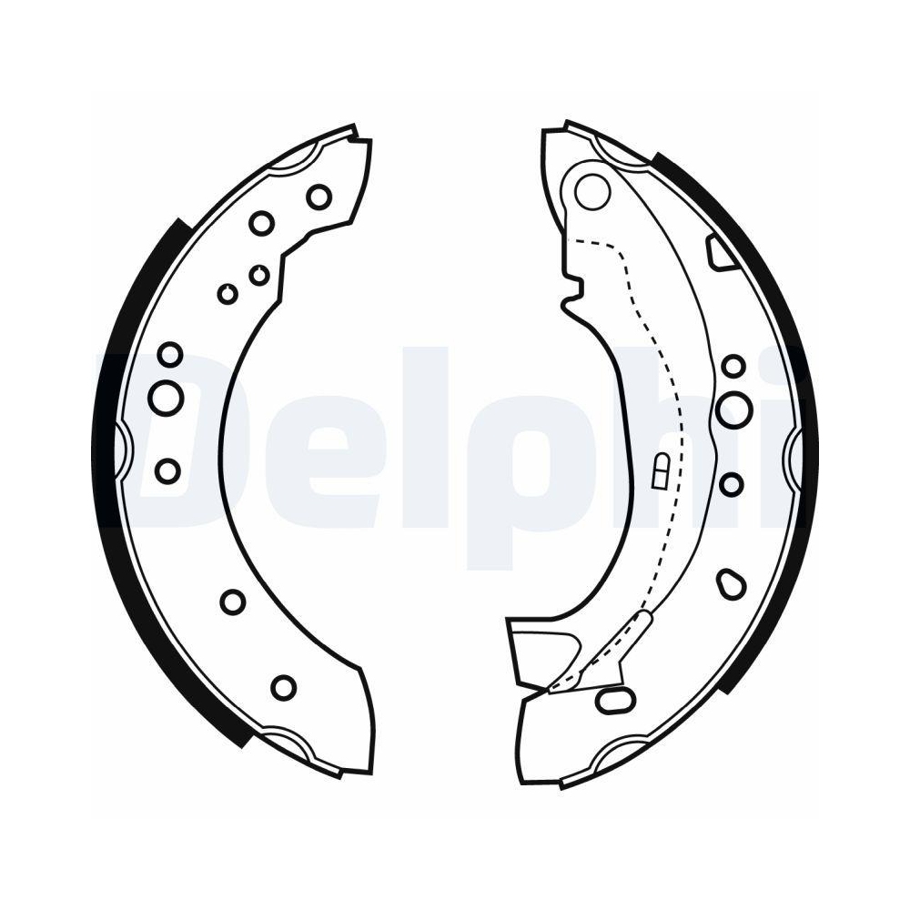 DELPHI LS1921 Bremsbackensatz f&uuml;r CITRO&Euml;N PEUGEOT, Hinterachse
