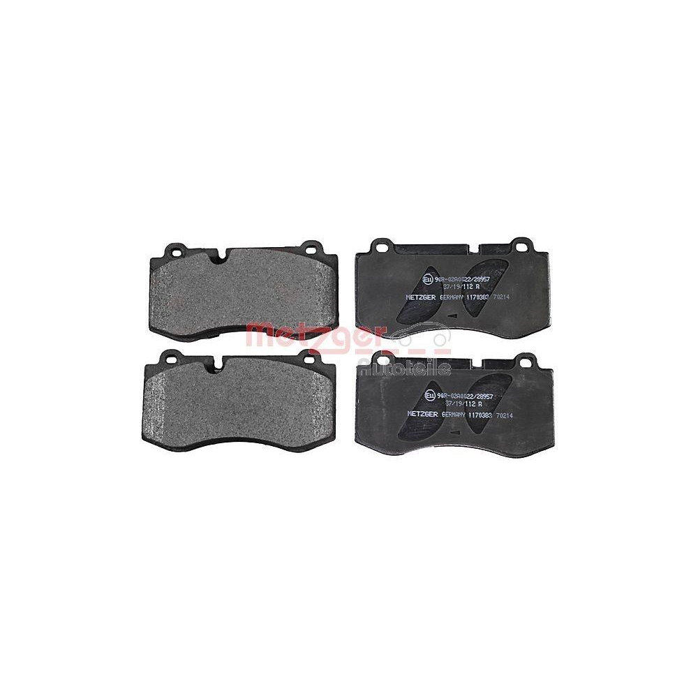 Bremsbelagsatz, Scheibenbremse METZGER 1170383 GREENPARTS f&uuml;r MERCEDES-BENZ