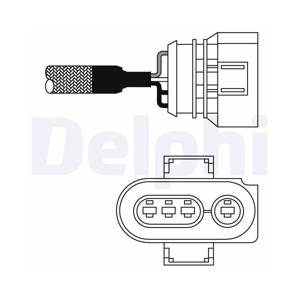 DELPHI ES10977-12B1 Lambdasonde f&uuml;r AUDI FORD SEAT VW, nach Katalysator
