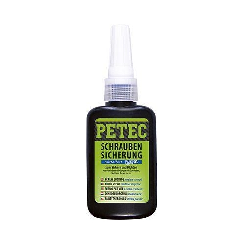 PETEC 4x 91050 Schraubensicherung mittelfest blau 50 g Schraubenkleber