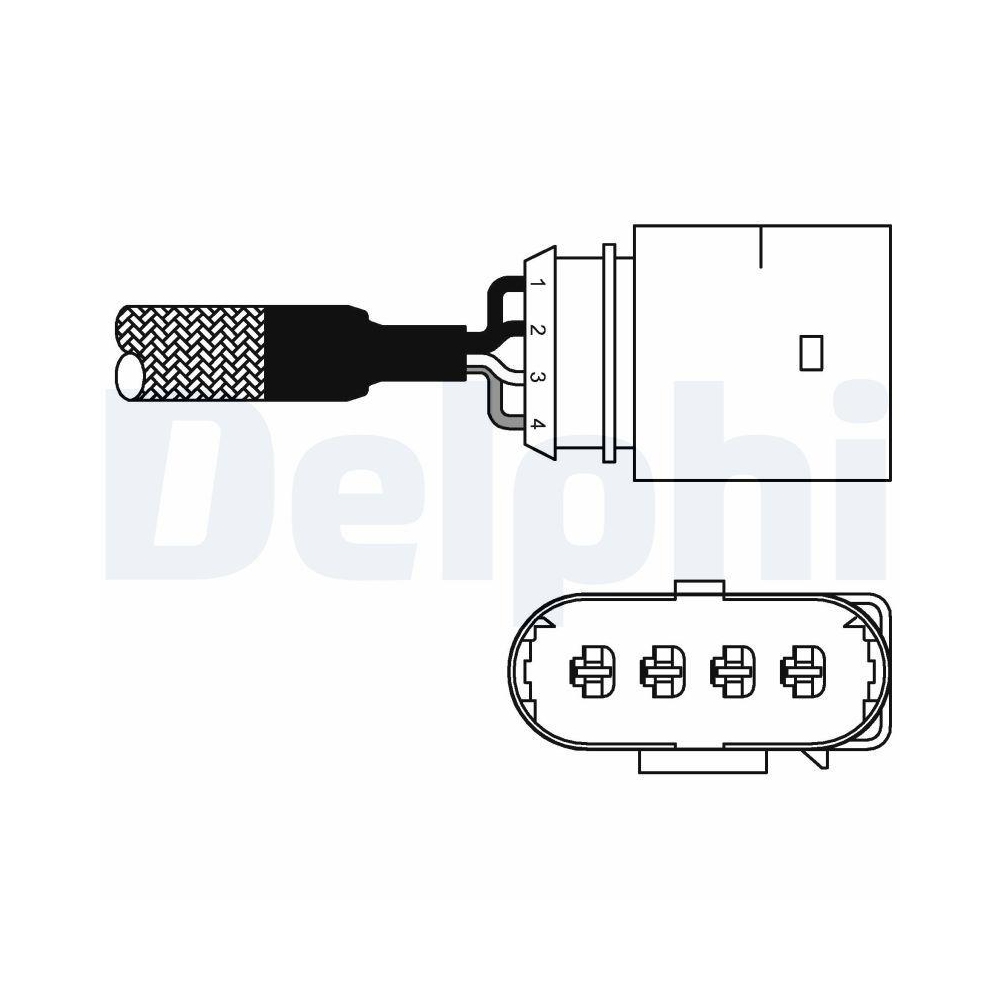 DELPHI ES10978-12B1 Lambdasonde f&uuml;r AUDI SEAT SKODA VW, vor Katalysator