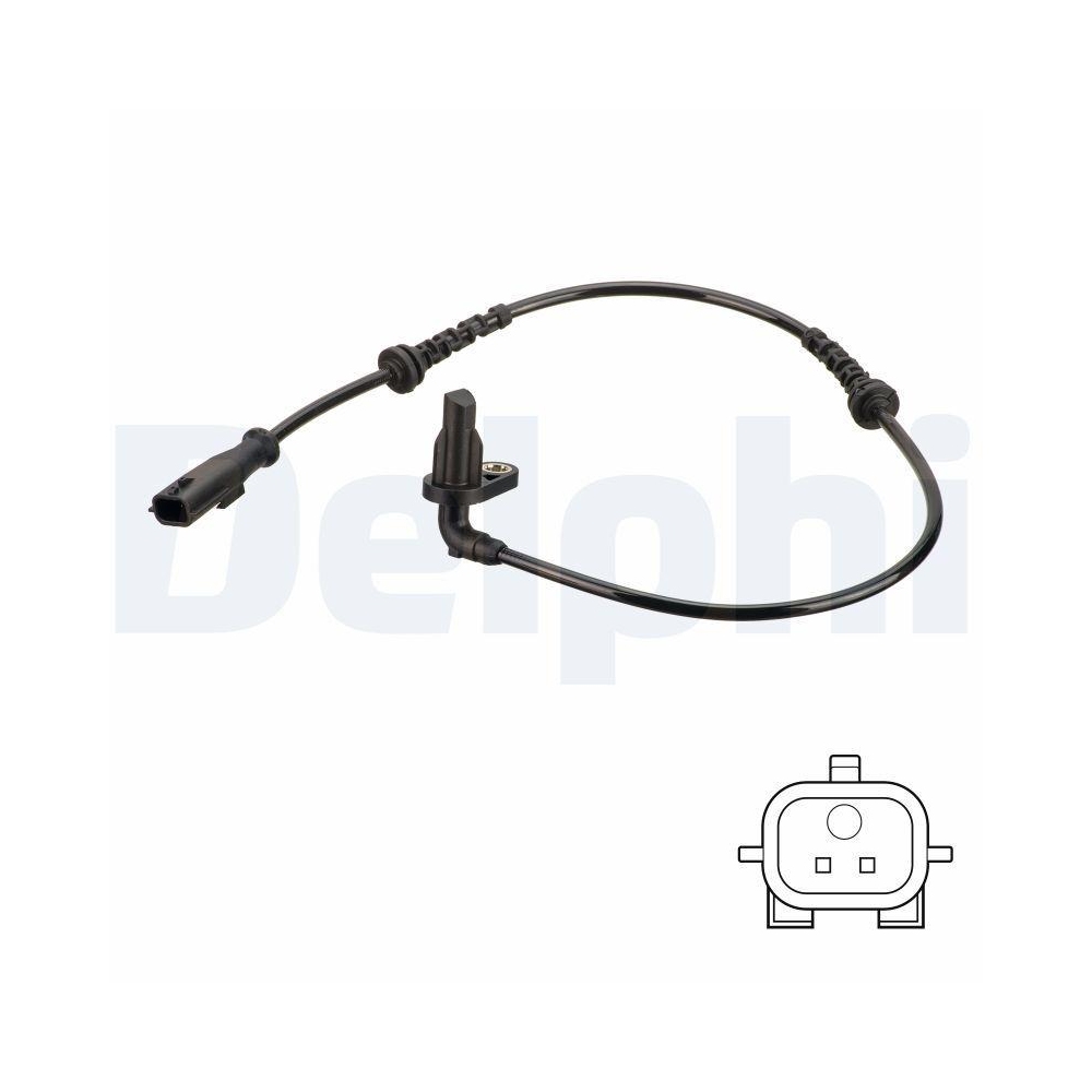 DELPHI SS20818 Sensor, Raddrehzahl f&uuml;r RENAULT DACIA, Hinterachse links