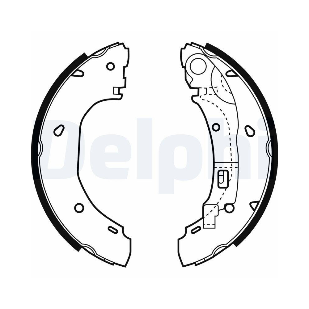 Bremsbackensatz DELPHI LS1925 für CITROËN FIAT PEUGEOT, Hinterachse