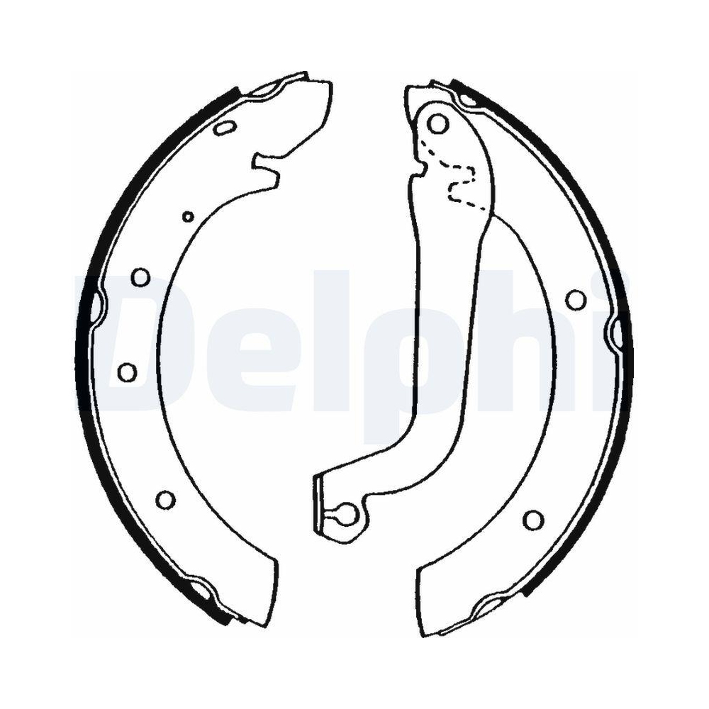 DELPHI LS1570 Bremsbackensatz f&uuml;r CITRO&Euml;N FIAT PEUGEOT AUVERLAND, Hinterachse