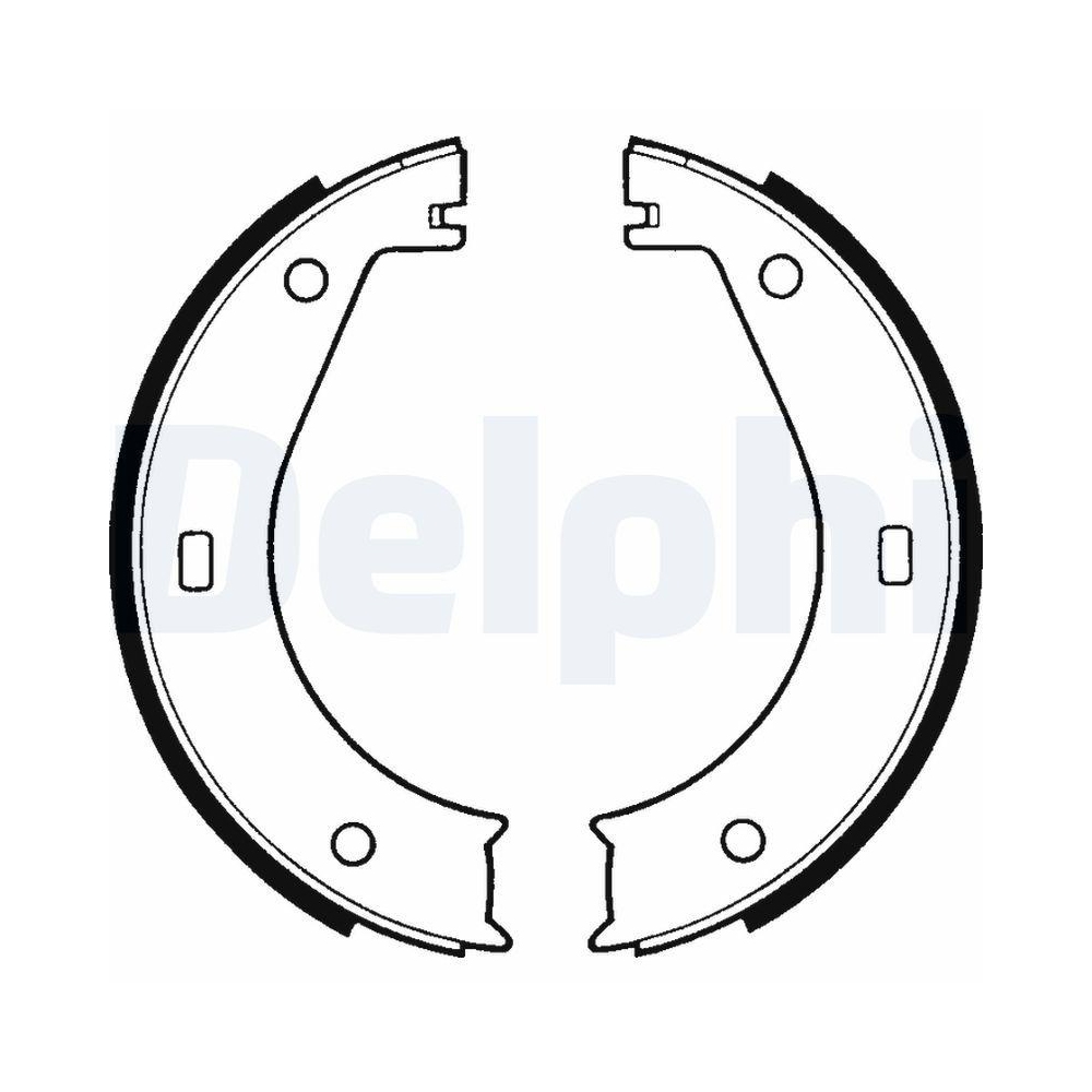 Bremsbackensatz, Feststellbremse DELPHI LS1573 für BMW, Hinterachse