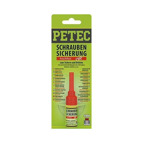 PETEC 3x 92005 Schraubensicherung hochfest rot 5 g Schraubenkleber