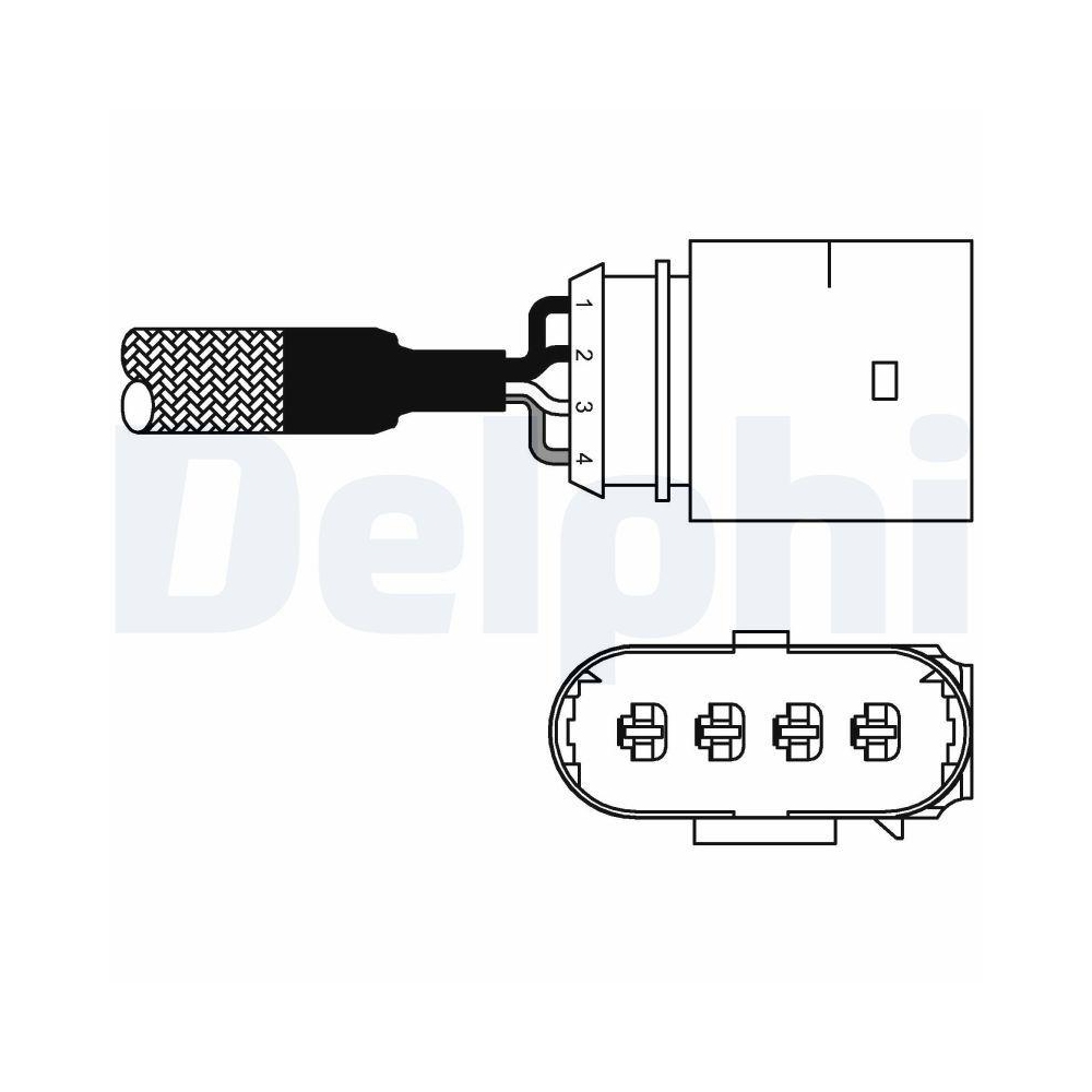 DELPHI ES10981-12B1 Lambdasonde f&uuml;r AUDI FORD SEAT SKODA TOYOTA VW, links, unten