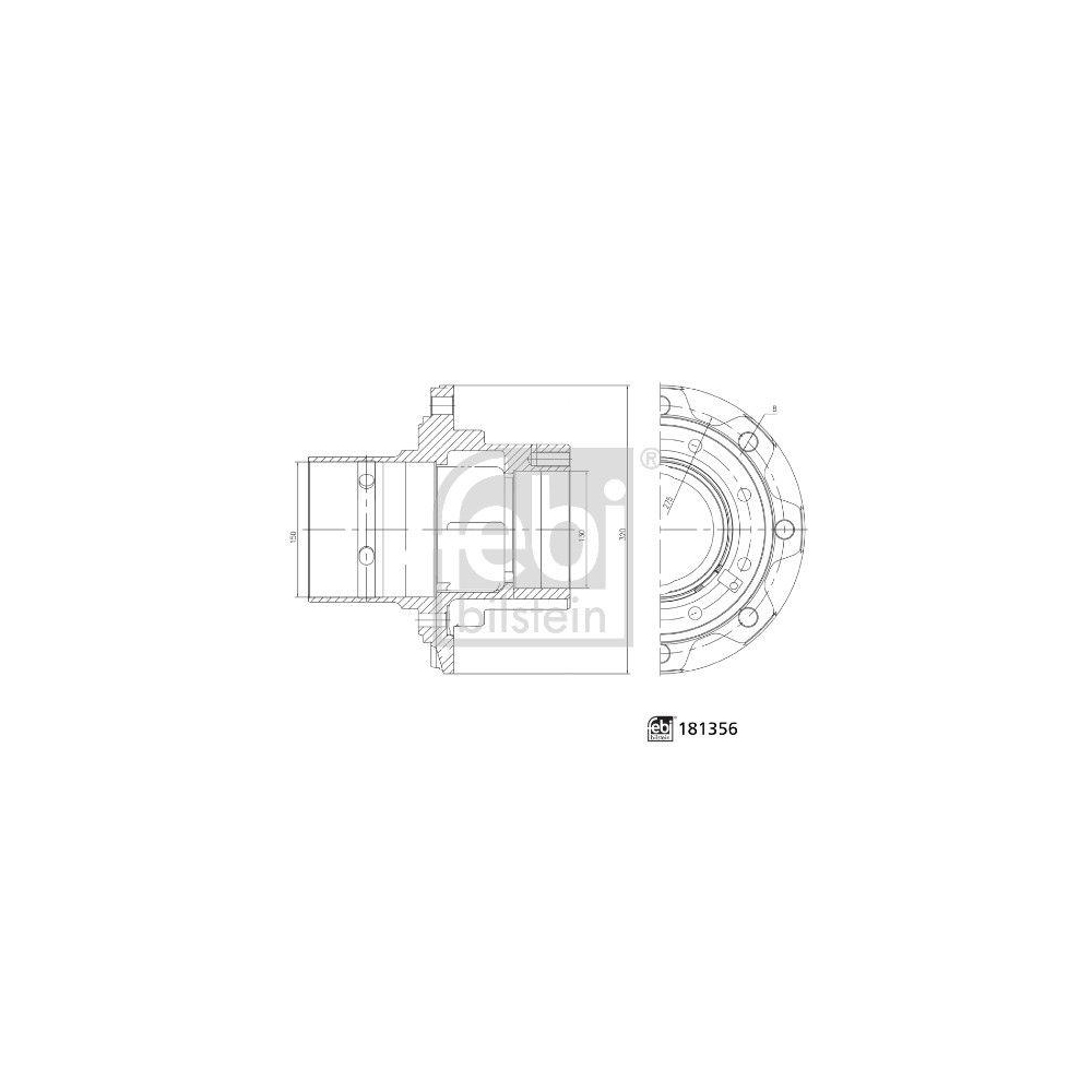 FEBI BILSTEIN Radnabe 181356 f&uuml;r MERCEDES-BENZ, Hinterachse