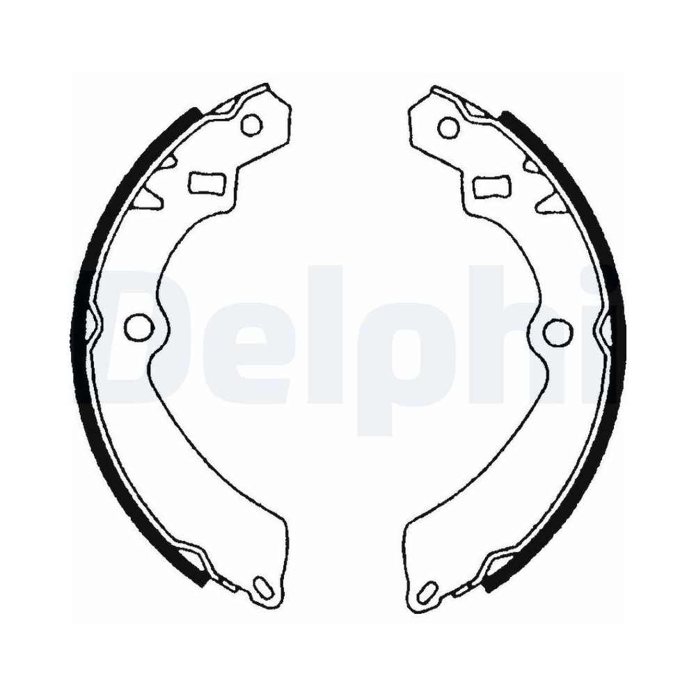 DELPHI LS1599 Bremsbackensatz für SUZUKI TOYOTA SANTANA, Hinterachse