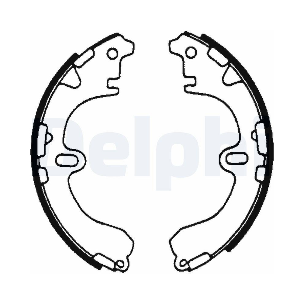DELPHI LS1601 Bremsbackensatz f&uuml;r TOYOTA, Hinterachse