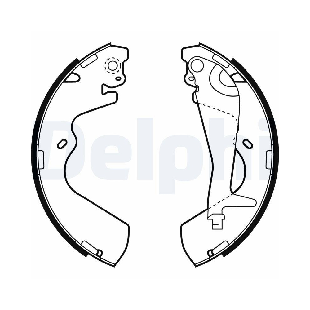 DELPHI LS1934 Bremsbackensatz f&uuml;r DAIHATSU MITSUBISHI HYUNDAI, Hinterachse