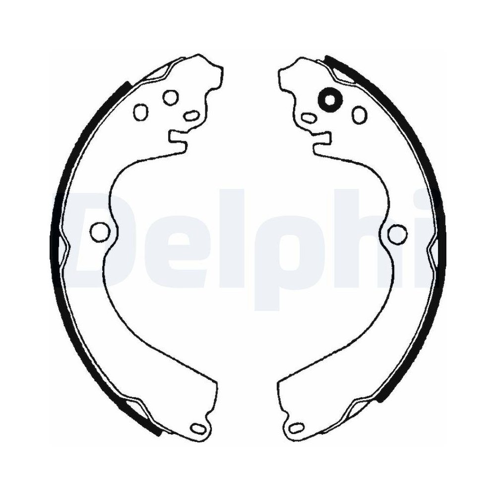 DELPHI LS1604 Bremsbackensatz f&uuml;r MITSUBISHI SUBARU HYUNDAI, Hinterachse