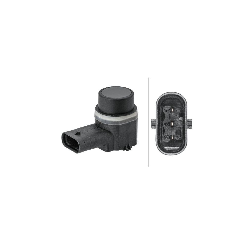 HELLA Sensor, Einparkhilfe 6PX 358 141-771 f&uuml;r AUDI SEAT SKODA VW, au&szlig;en, innen