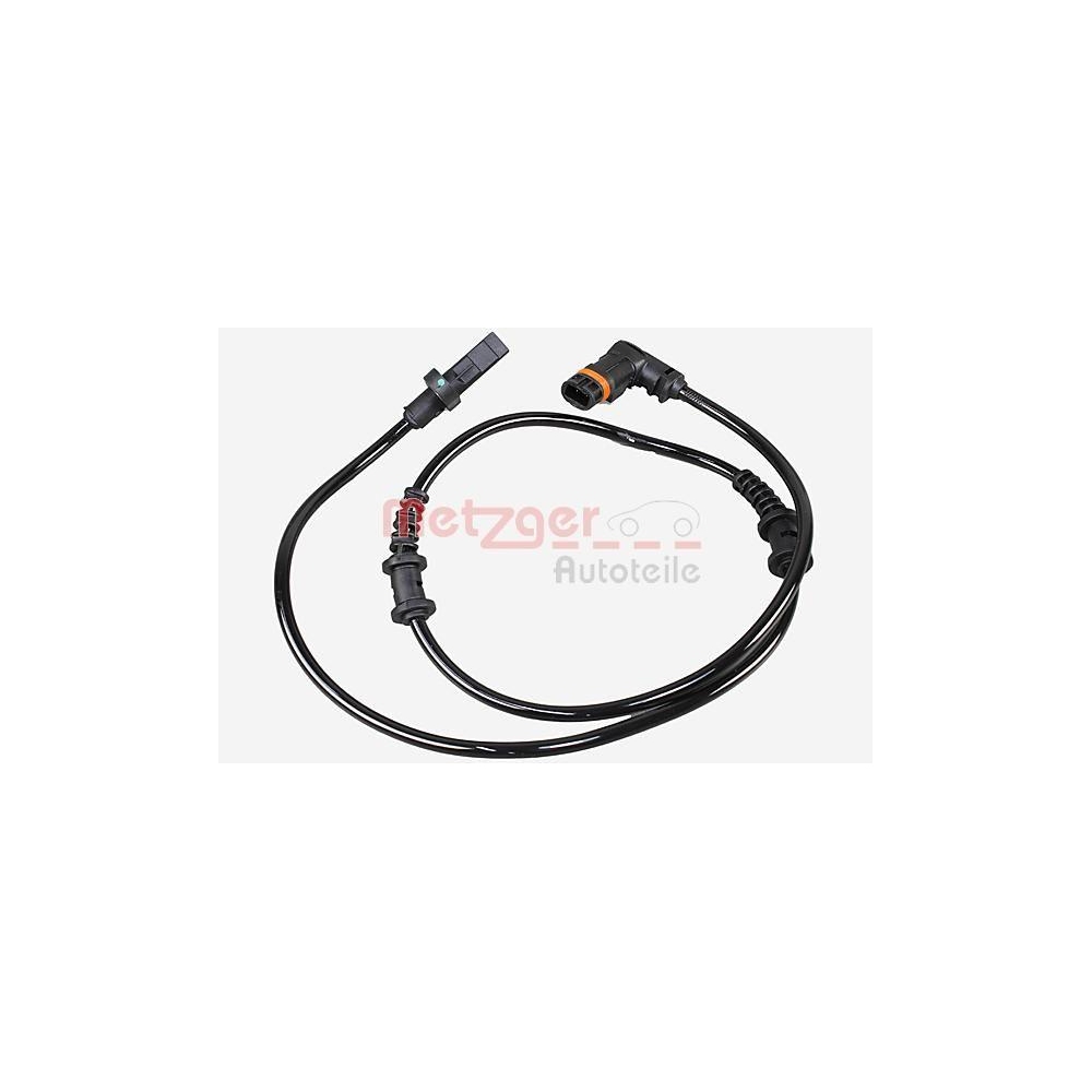 Sensor, Raddrehzahl METZGER 09001312 f&uuml;r MERCEDES-BENZ, Vorderachse