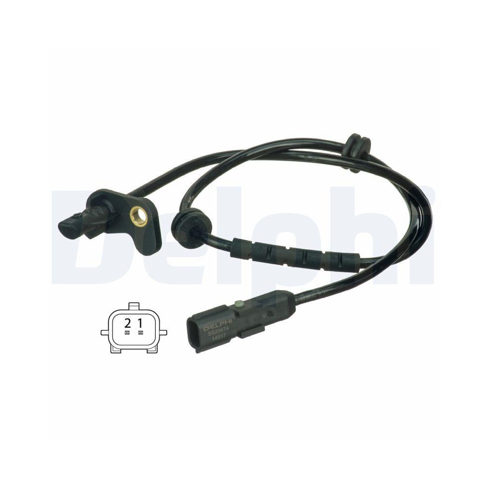 DELPHI SS20474 Sensor, Raddrehzahl f&uuml;r RENAULT, Hinterachse links