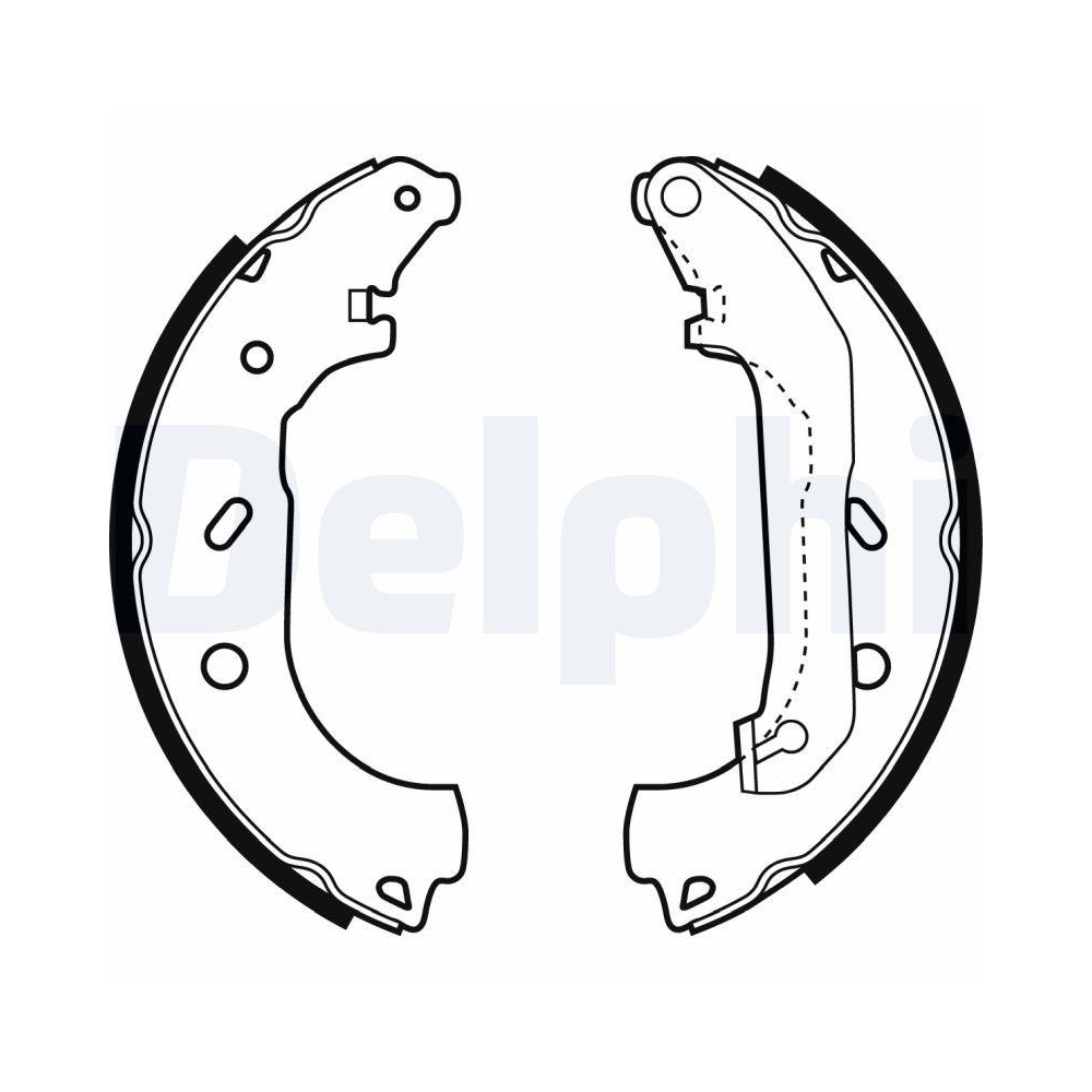 DELPHI LS1940 Bremsbackensatz f&uuml;r FORD, Hinterachse