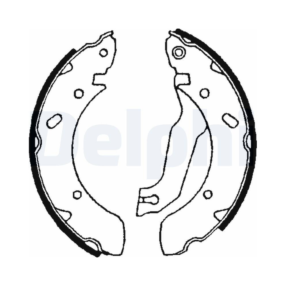 Bremsbackensatz DELPHI LS1610 für HYUNDAI, Hinterachse