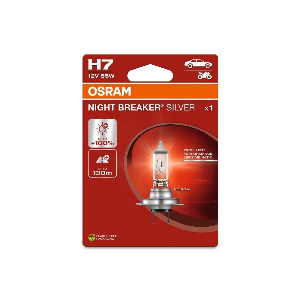Glühlampe, Abbiegescheinwerfer ams-OSRAM 64210NBS-1BL NIGHT BREAKER® SILVER für