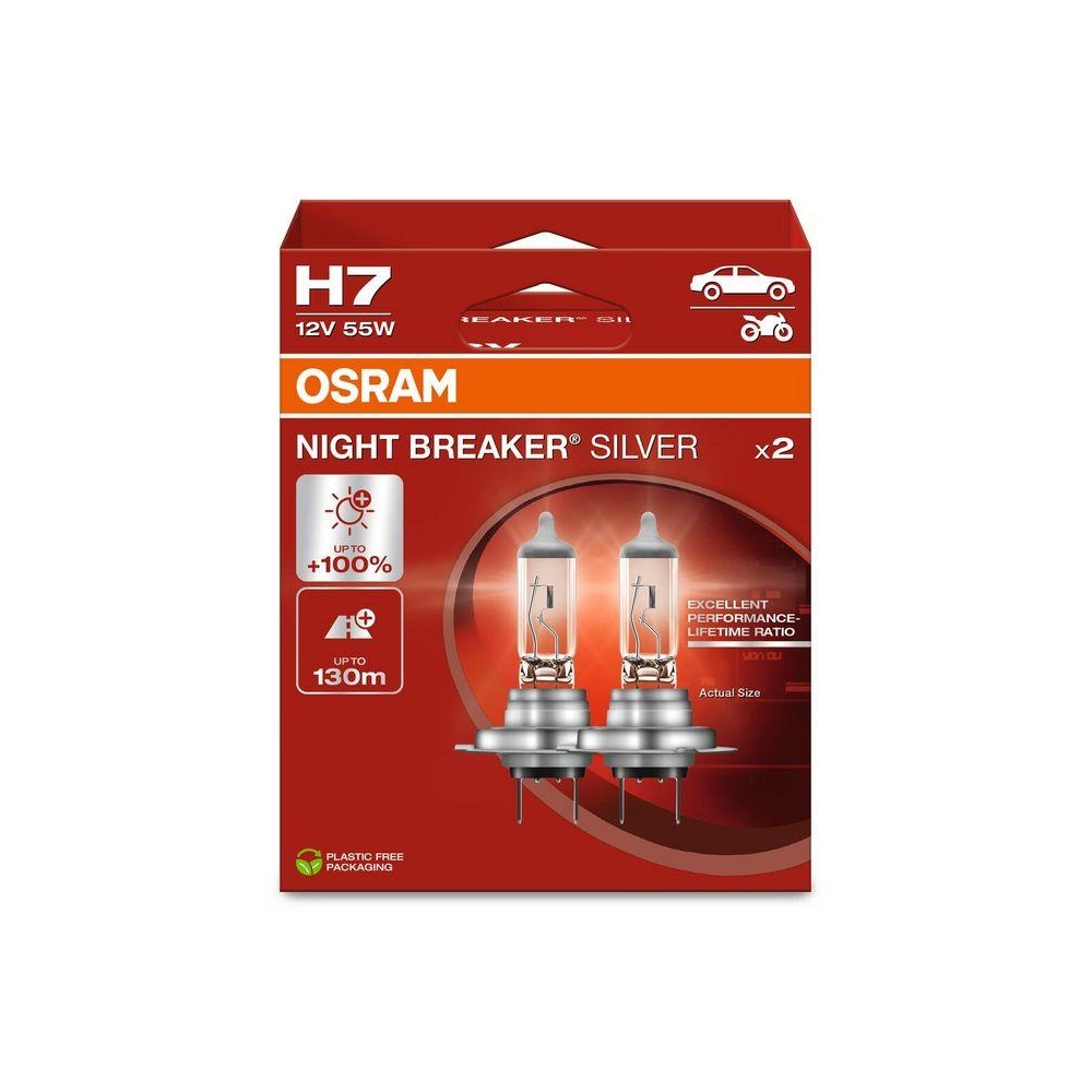 Glühlampe, Abbiegescheinwerfer ams-OSRAM 64210NBS-2HB NIGHT BREAKER® SILVER für