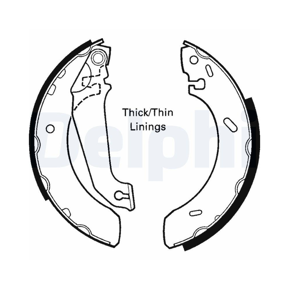 DELPHI LS1617 Bremsbackensatz für FORD, Hinterachse