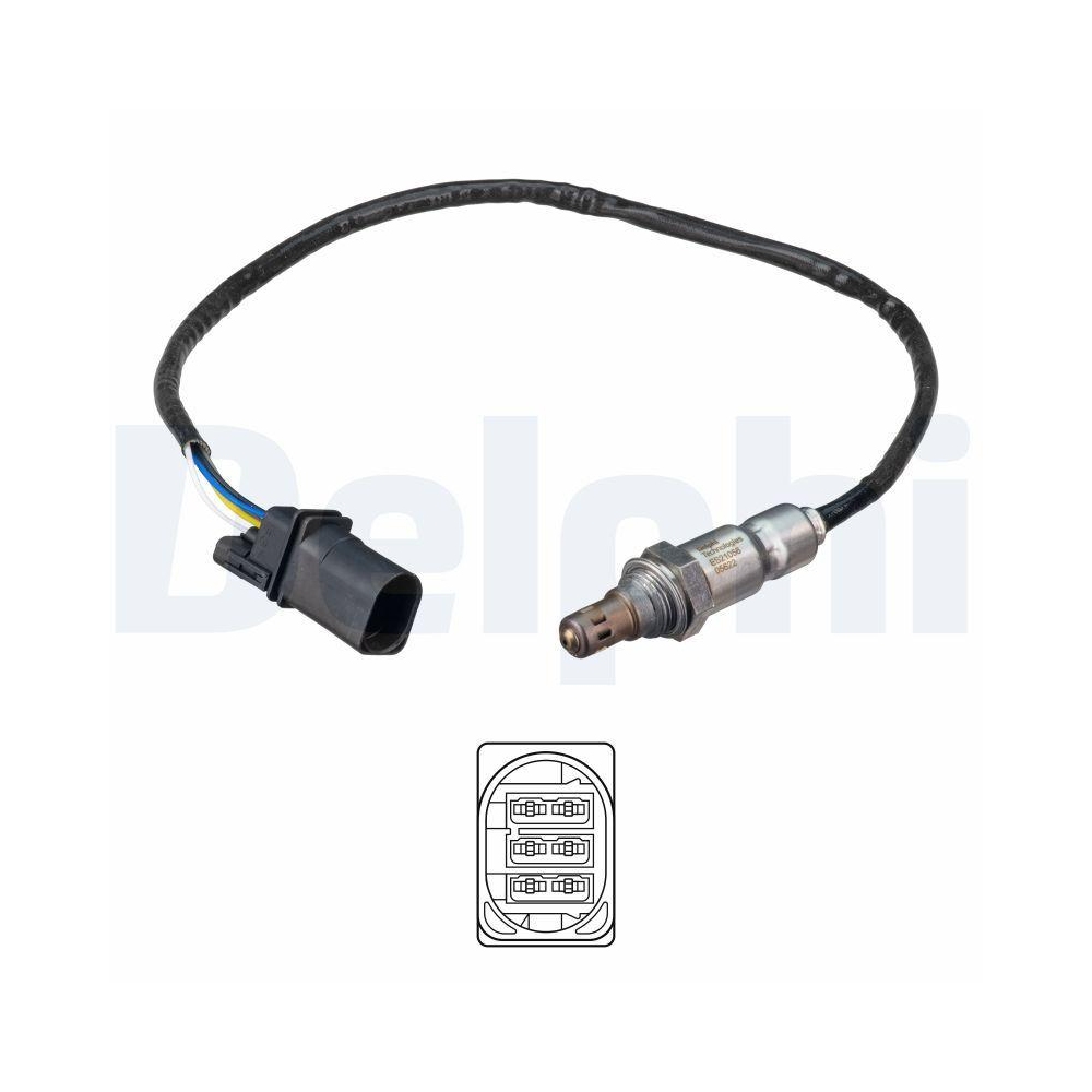 DELPHI ES21056-12B1 Lambdasonde f&uuml;r AUDI SEAT SKODA VW, nach Katalysator