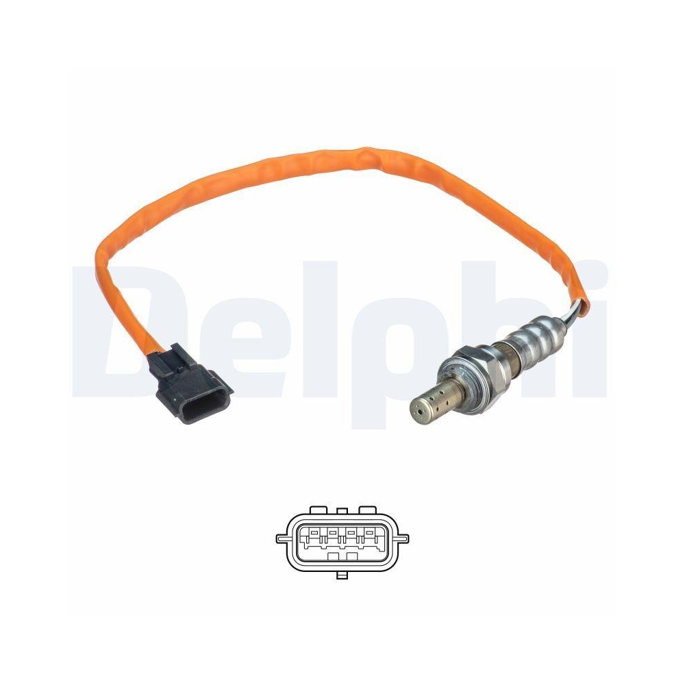 DELPHI ES21059-12B1 Lambdasonde f&uuml;r LADA RENAULT DACIA, links, nach Katalysator