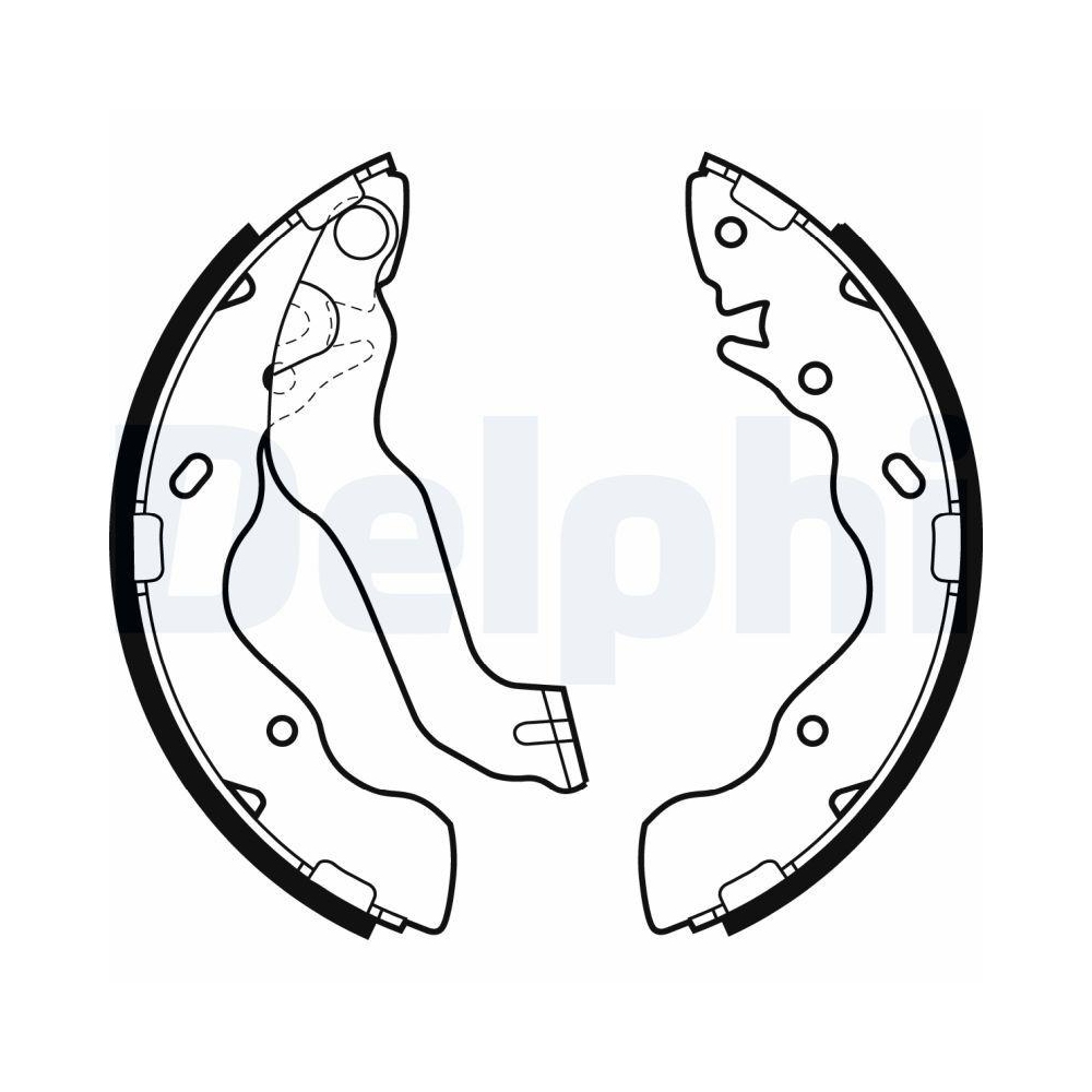 DELPHI LS1953 Bremsbackensatz f&uuml;r HYUNDAI, Hinterachse
