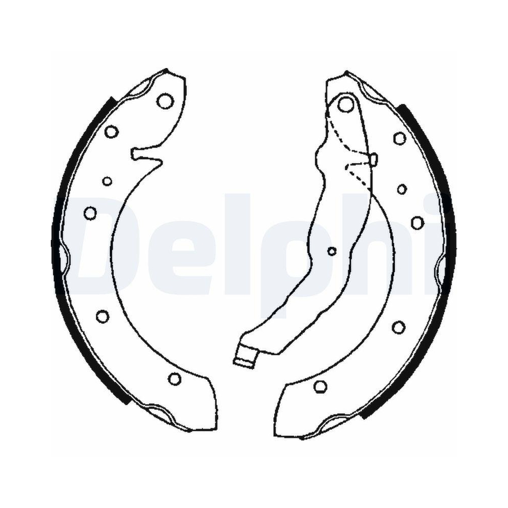 DELPHI LS1634 Bremsbackensatz f&uuml;r BMW, Hinterachse