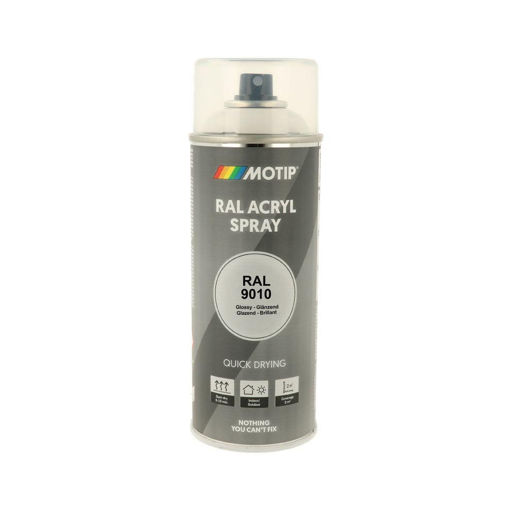 Lack MOTIP 07040 RAL 9010 reinweiß hochglanz 400 ml für
