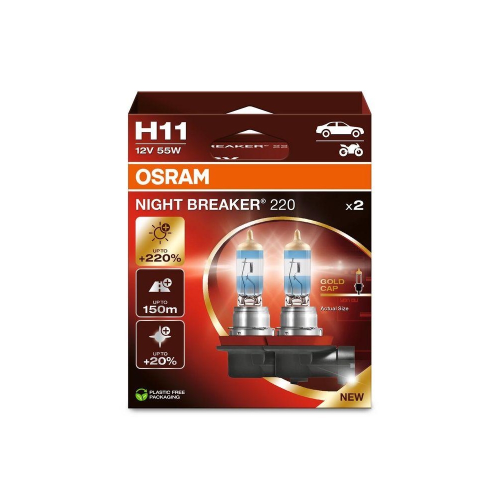 Glühlampe, Abbiegescheinwerfer ams-OSRAM 64211NB220-2HB NIGHT BREAKER® 220 für