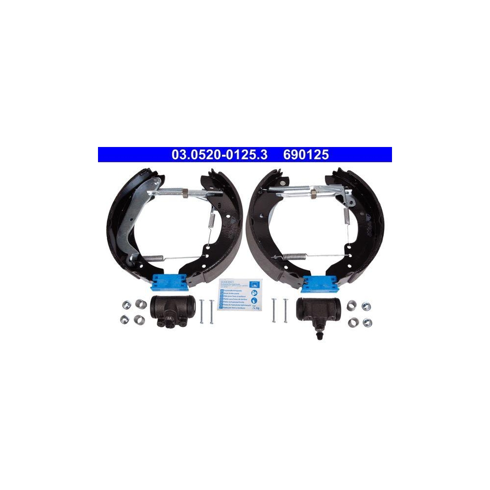 Bremsbackensatz ATE 03.0520-0125.3 Original ATE TopKit f&uuml;r RENAULT, Hinterachse
