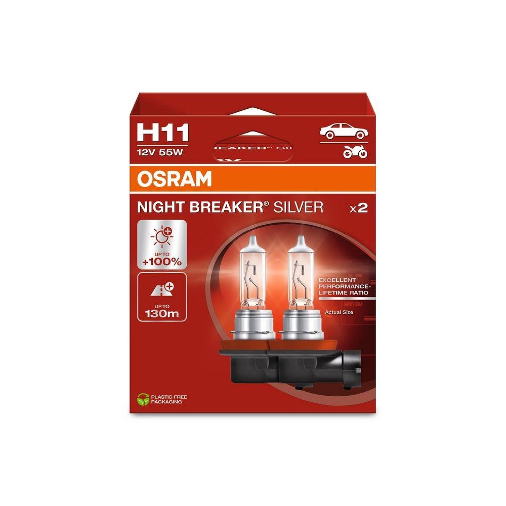 Glühlampe, Abbiegescheinwerfer ams-OSRAM 64211NBS-2HB NIGHT BREAKER® SILVER für