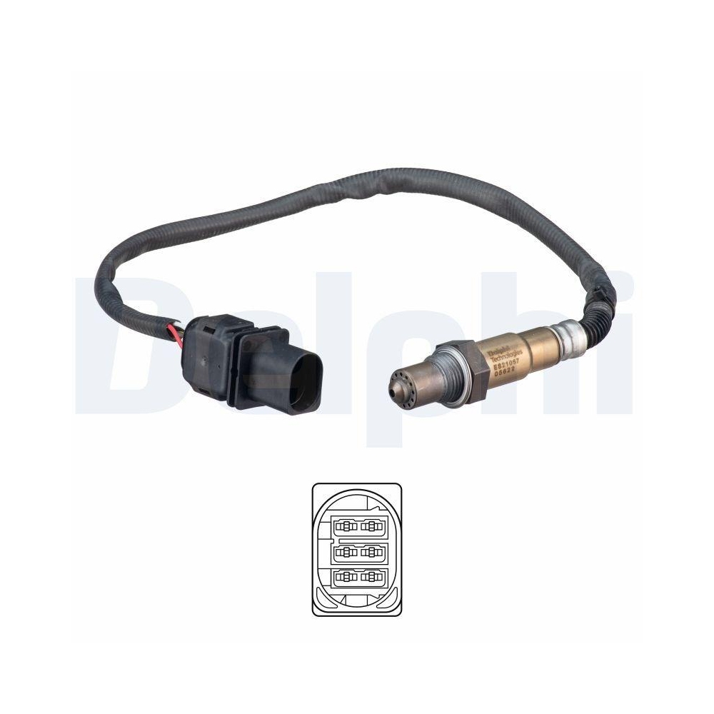 DELPHI ES21067-12B1 Lambdasonde f&uuml;r BMW, nach Katalysator, unten, vorne
