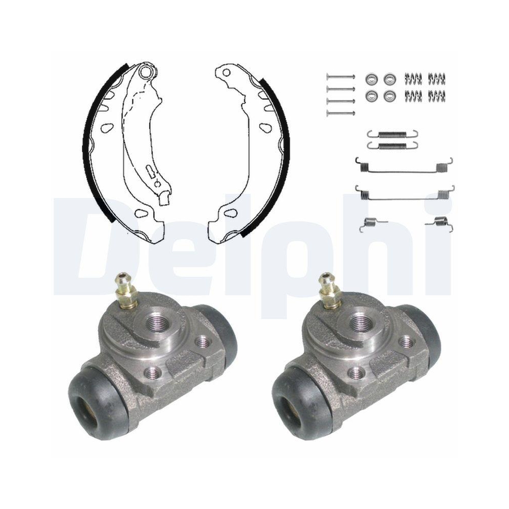 Bremsbackensatz DELPHI KP930 für PEUGEOT, Hinterachse
