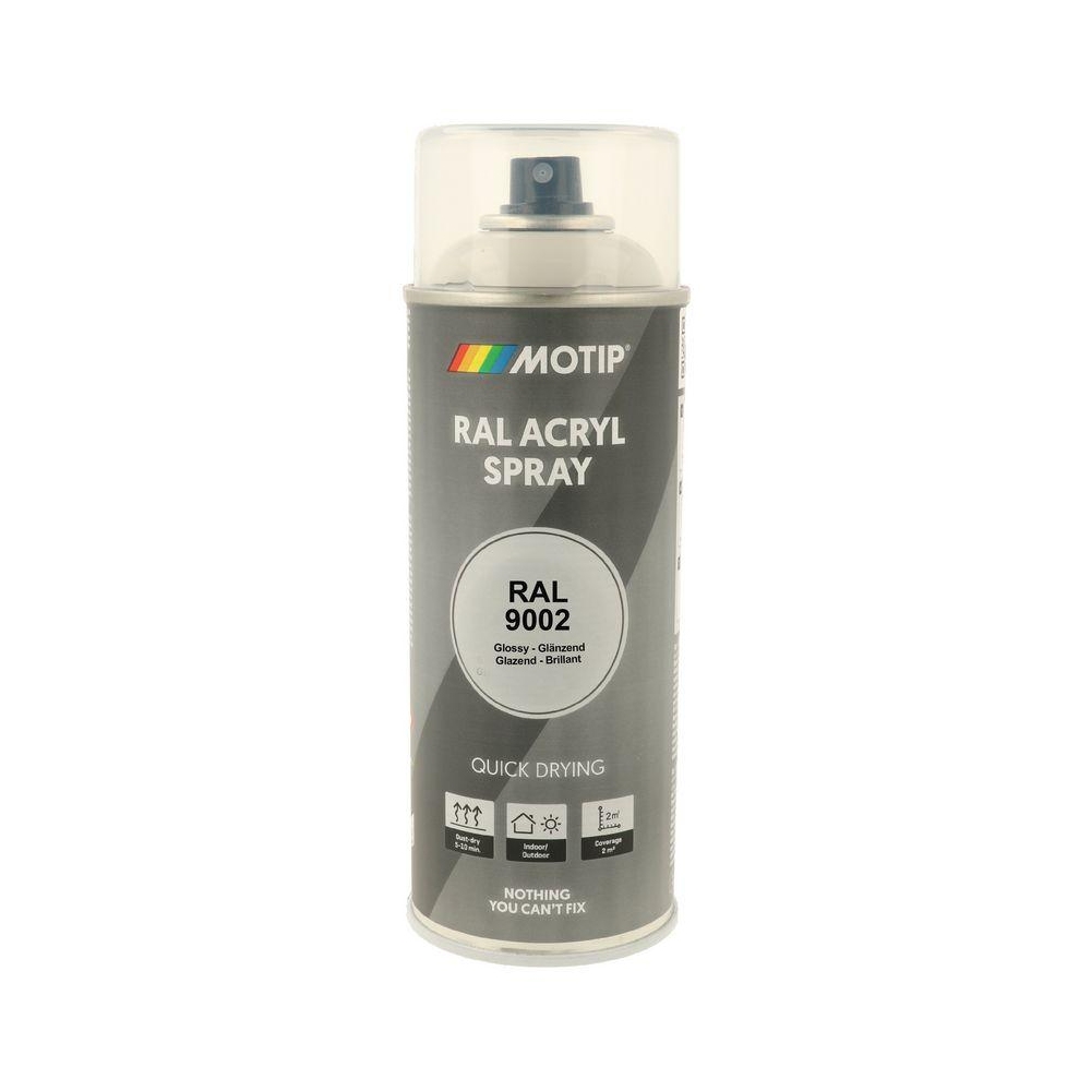 Lack MOTIP 07046 RAL 9002 grauweiß hochglanz 400 ml für