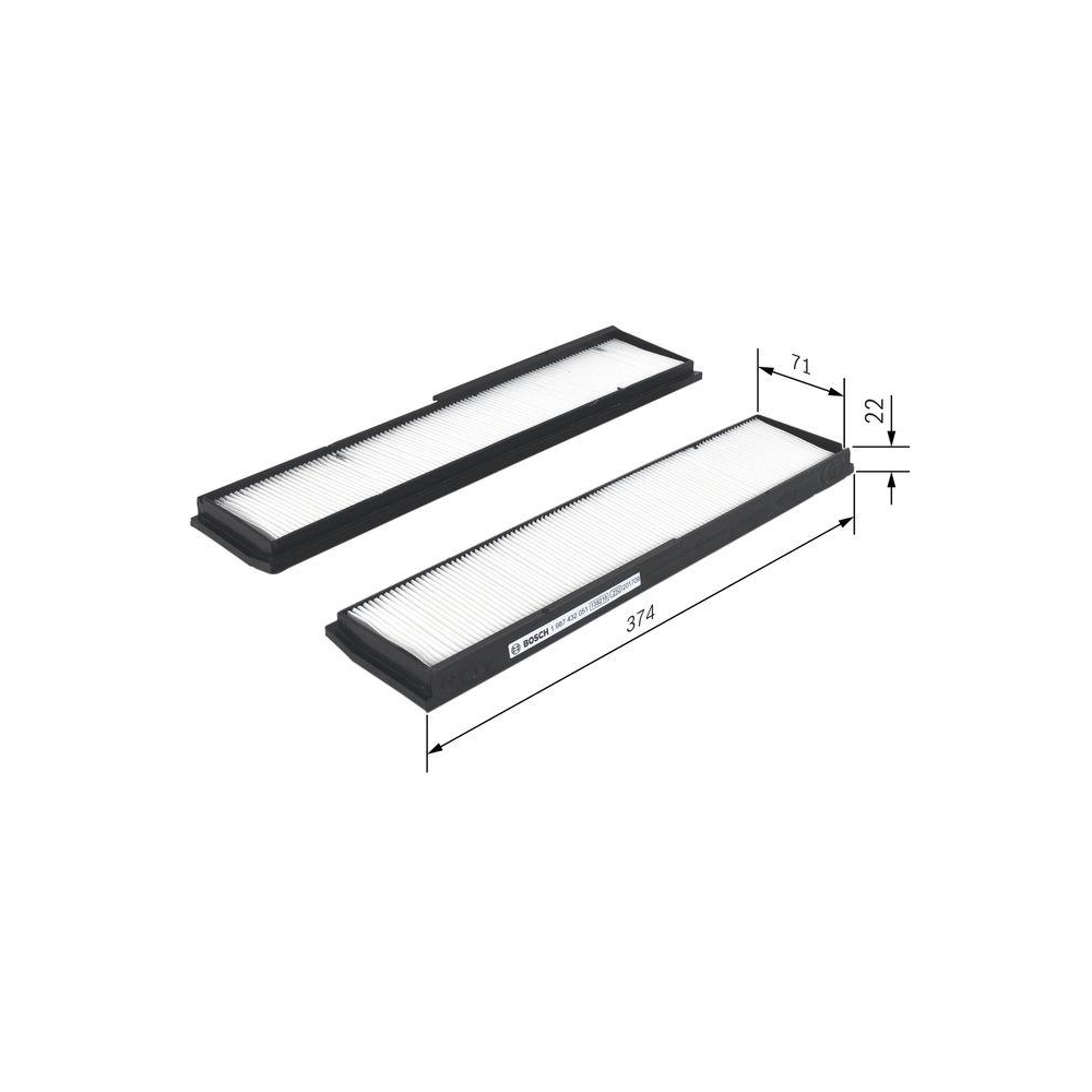 Filter, Innenraumluft BOSCH 1 987 432 051 für MERCEDES-BENZ