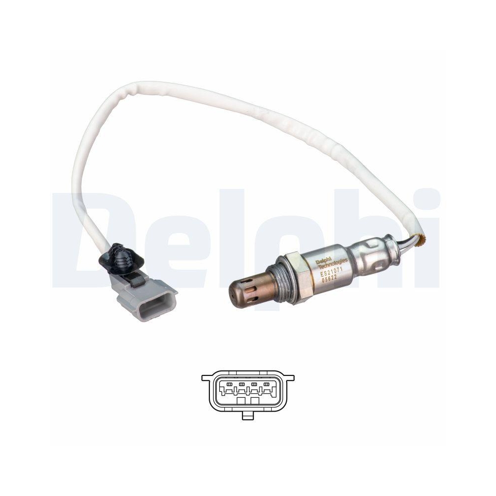 DELPHI ES21071-12B1 Lambdasonde f&uuml;r RENAULT DACIA, nach Katalysator
