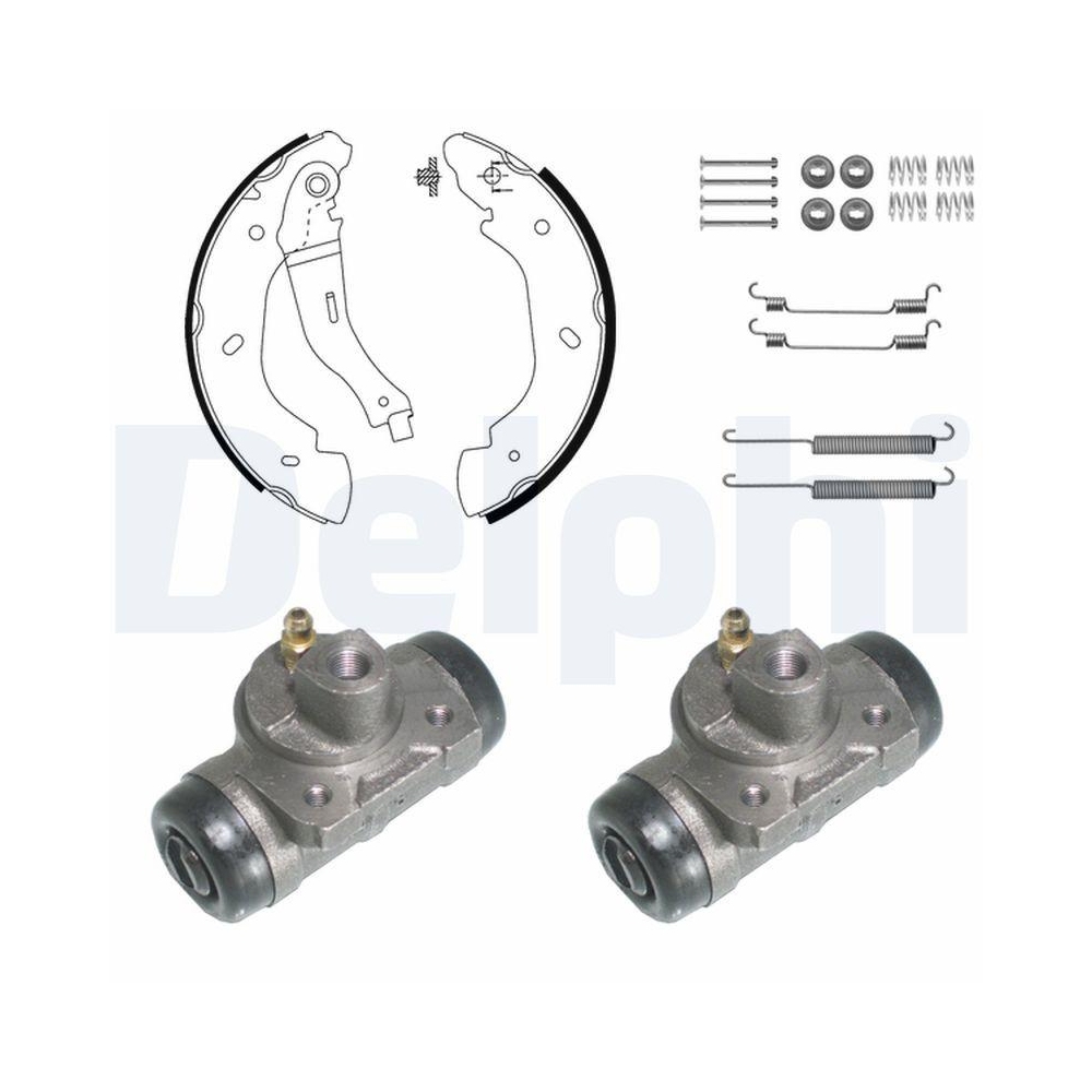 Bremsbackensatz DELPHI KP1083 für FORD, Hinterachse