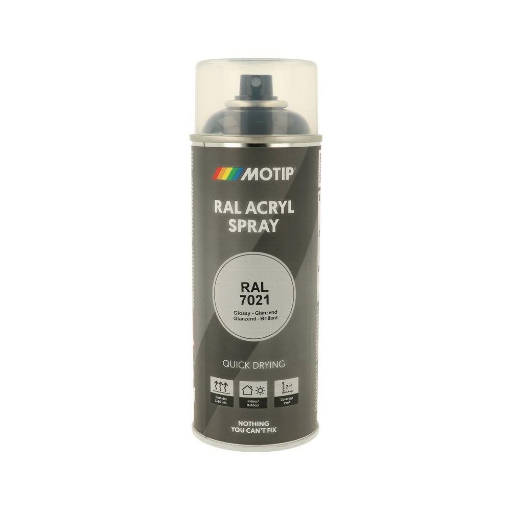 Lack MOTIP 07149 RAL 7021 schwarzgrau hochglanz 400 ml für