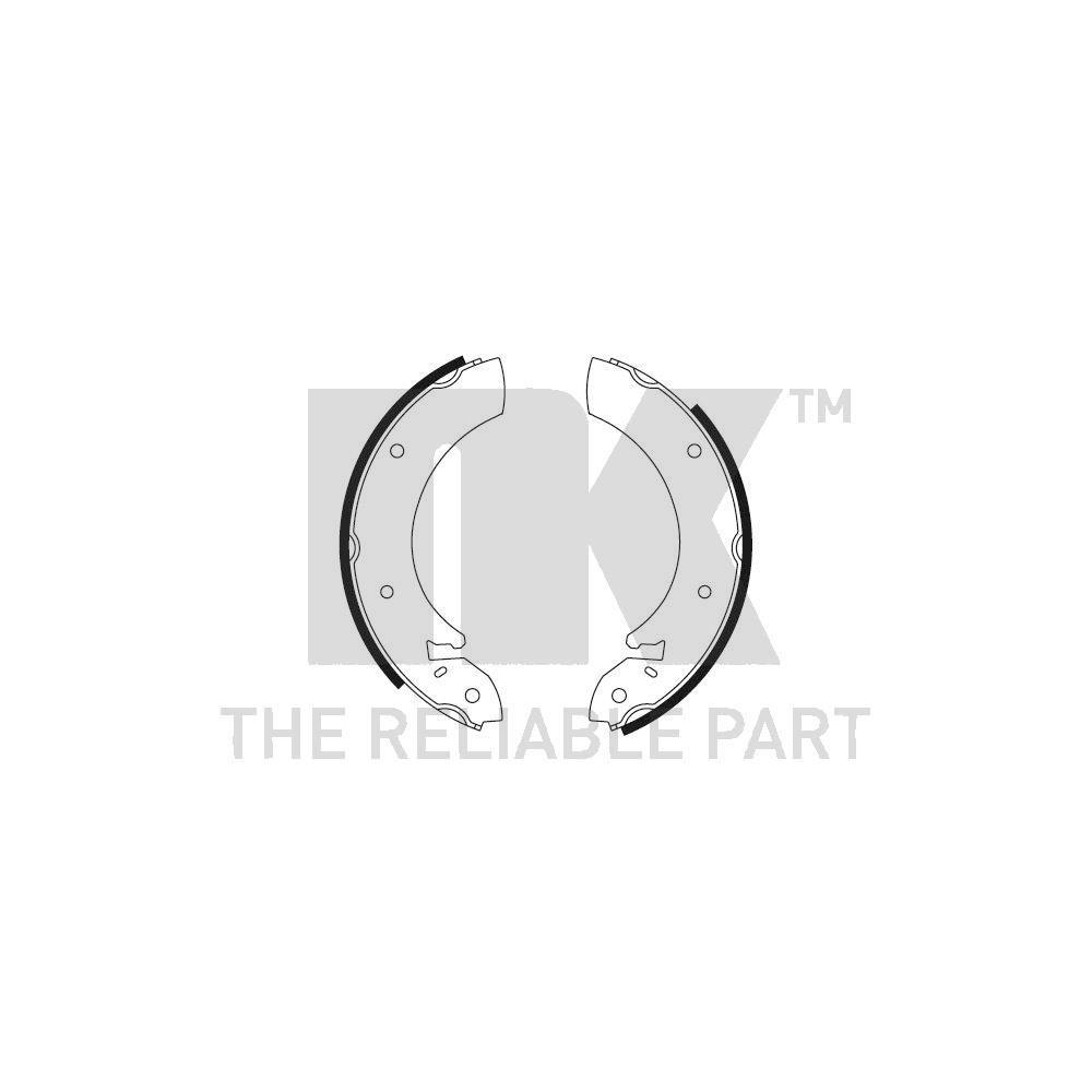 Bremsbackensatz NK 2725057 f&uuml;r BEDFORD ROVER, Hinterachse, Vorderachse