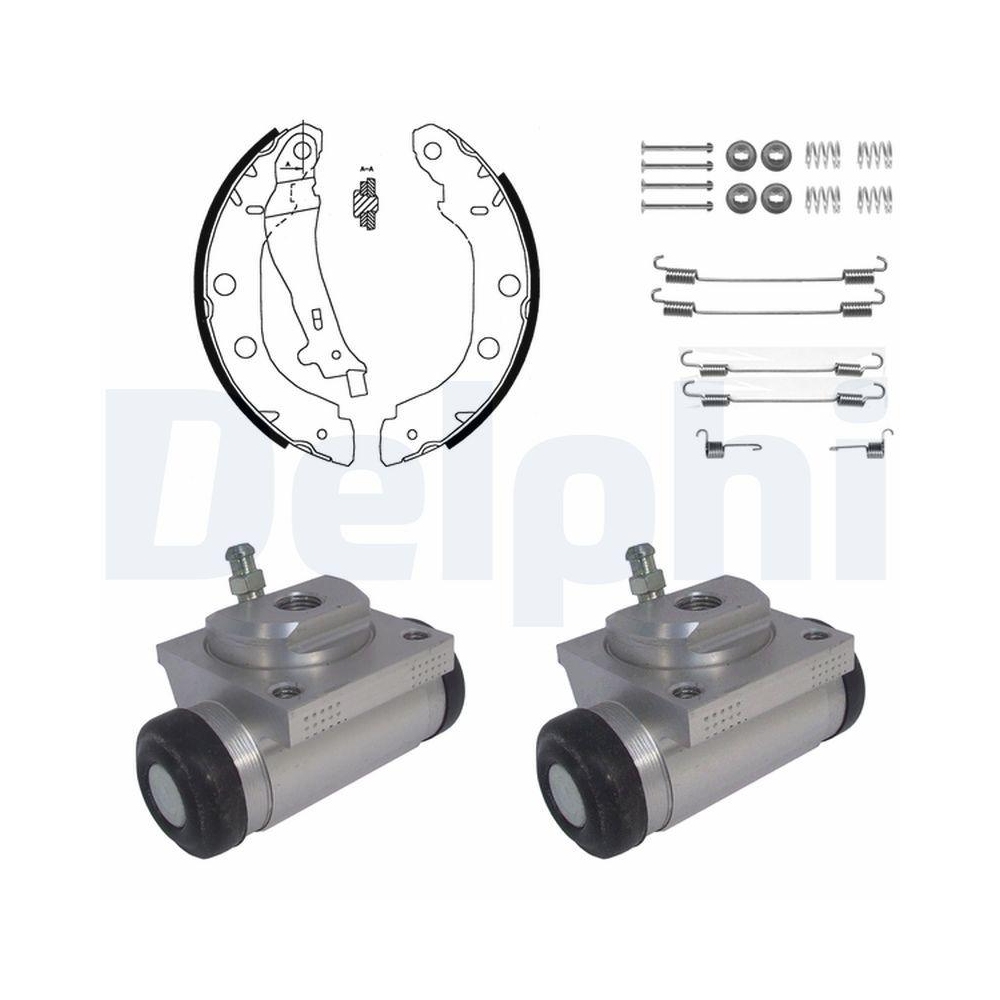 DELPHI KP932 Bremsbackensatz für NISSAN RENAULT, Hinterachse