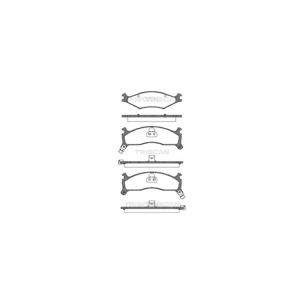 Bremsbelagsatz, Scheibenbremse TRISCAN 8110 18004 f&uuml;r KIA, Vorderachse