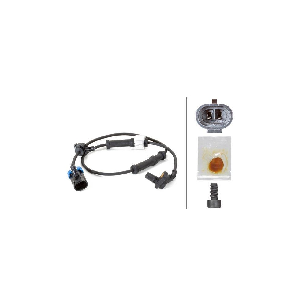 HELLA Sensor, Raddrehzahl 6PU 230 040-401 f&uuml;r GENERAL MOTORS, Vorderachse