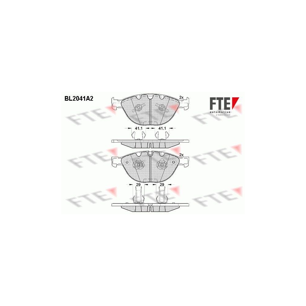 Bremsbelagsatz, Scheibenbremse FTE BL2041A2 f&uuml;r BMW ROLLS-ROYCE, Vorderachse
