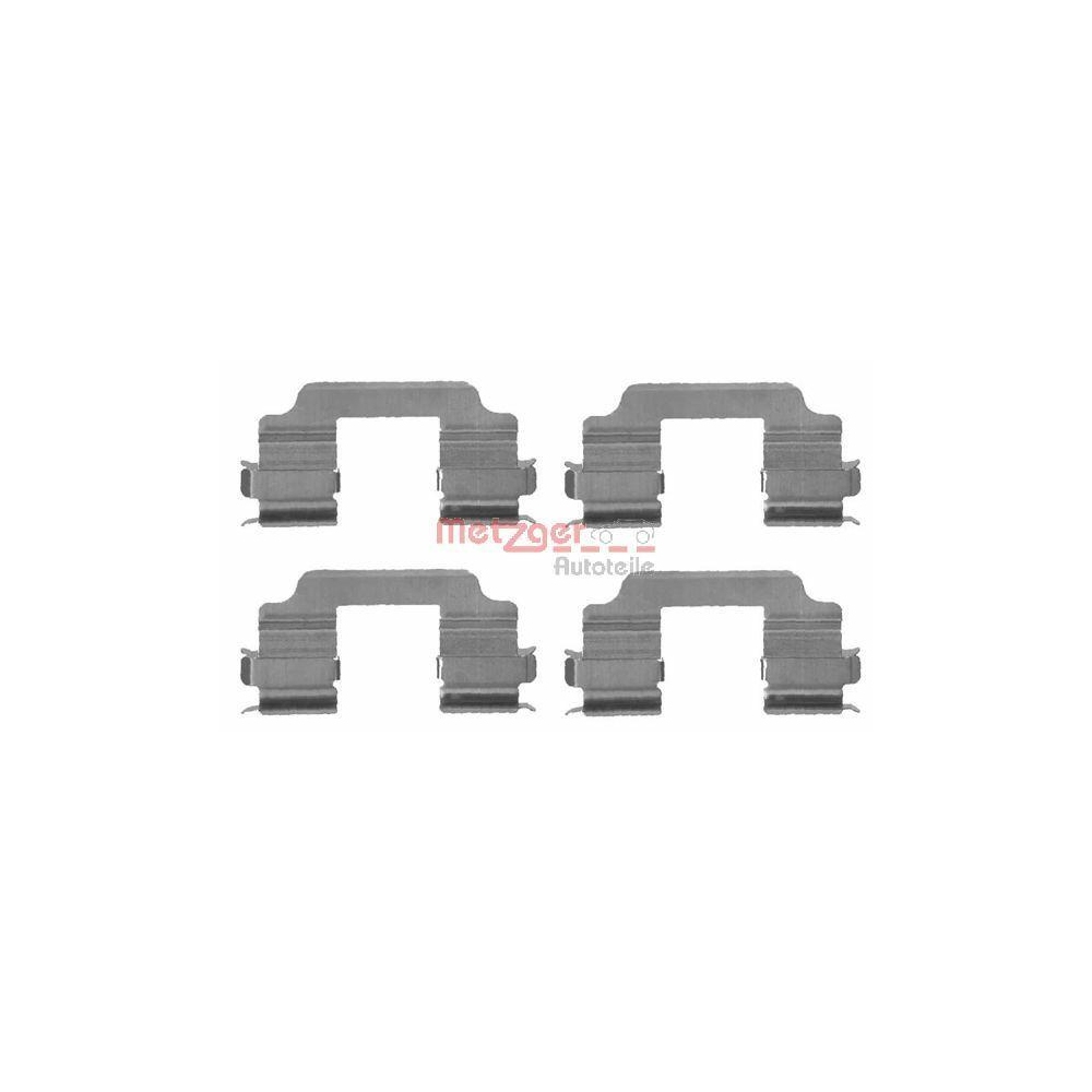 Zubehörsatz, Scheibenbremsbelag METZGER 109-1709 für, Vorderachse