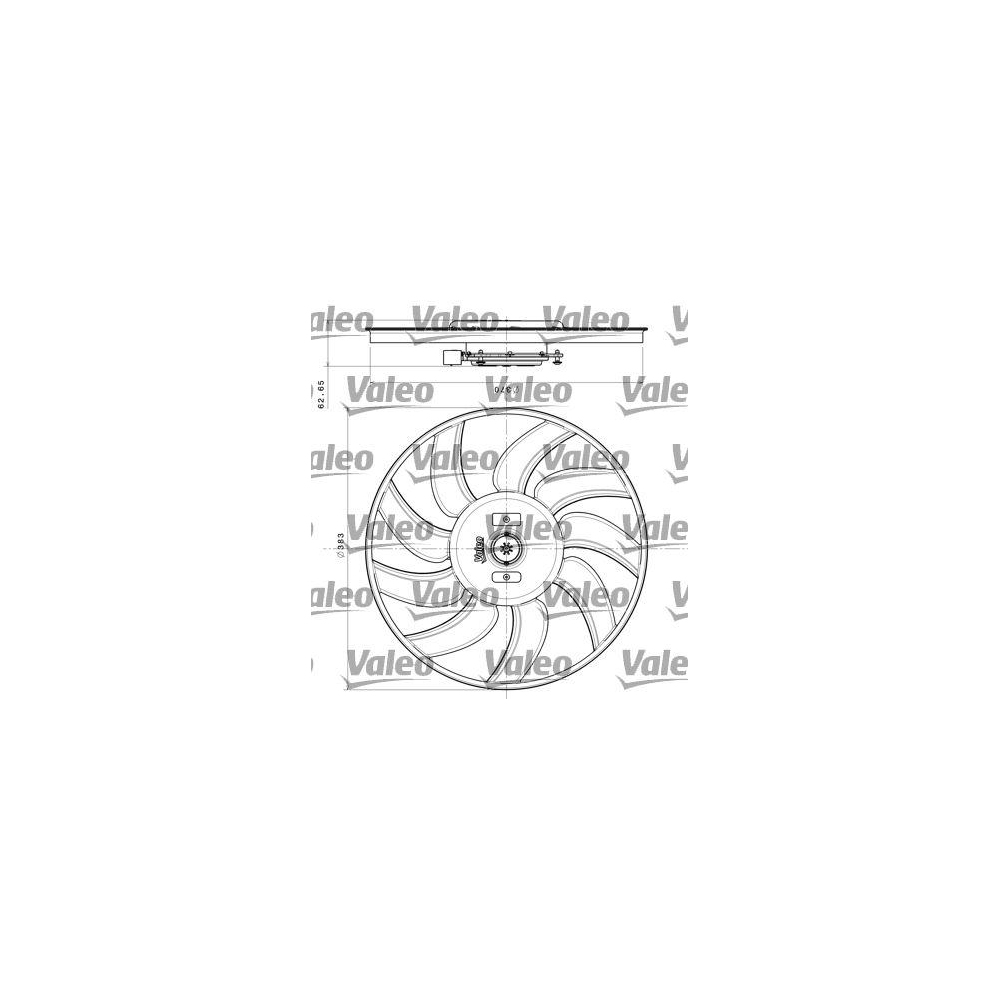 Lüfter, Motorkühlung VALEO 696350 für AUDI PORSCHE AUDI (FAW)