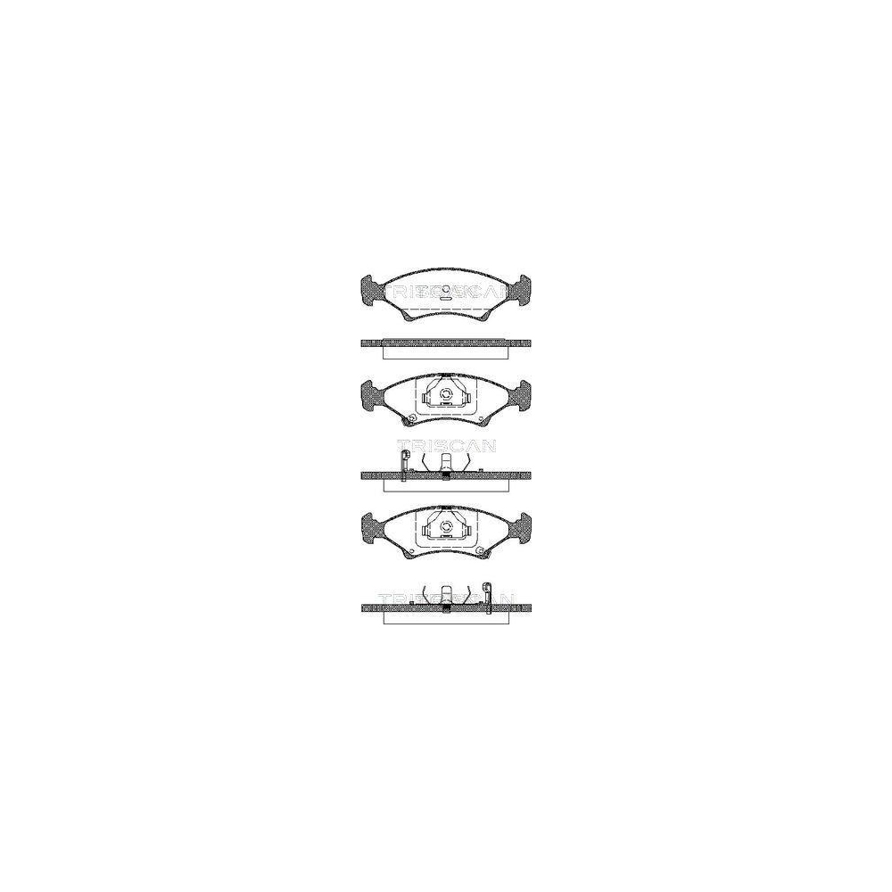 Bremsbelagsatz, Scheibenbremse TRISCAN 8110 18006 f&uuml;r KIA, Vorderachse