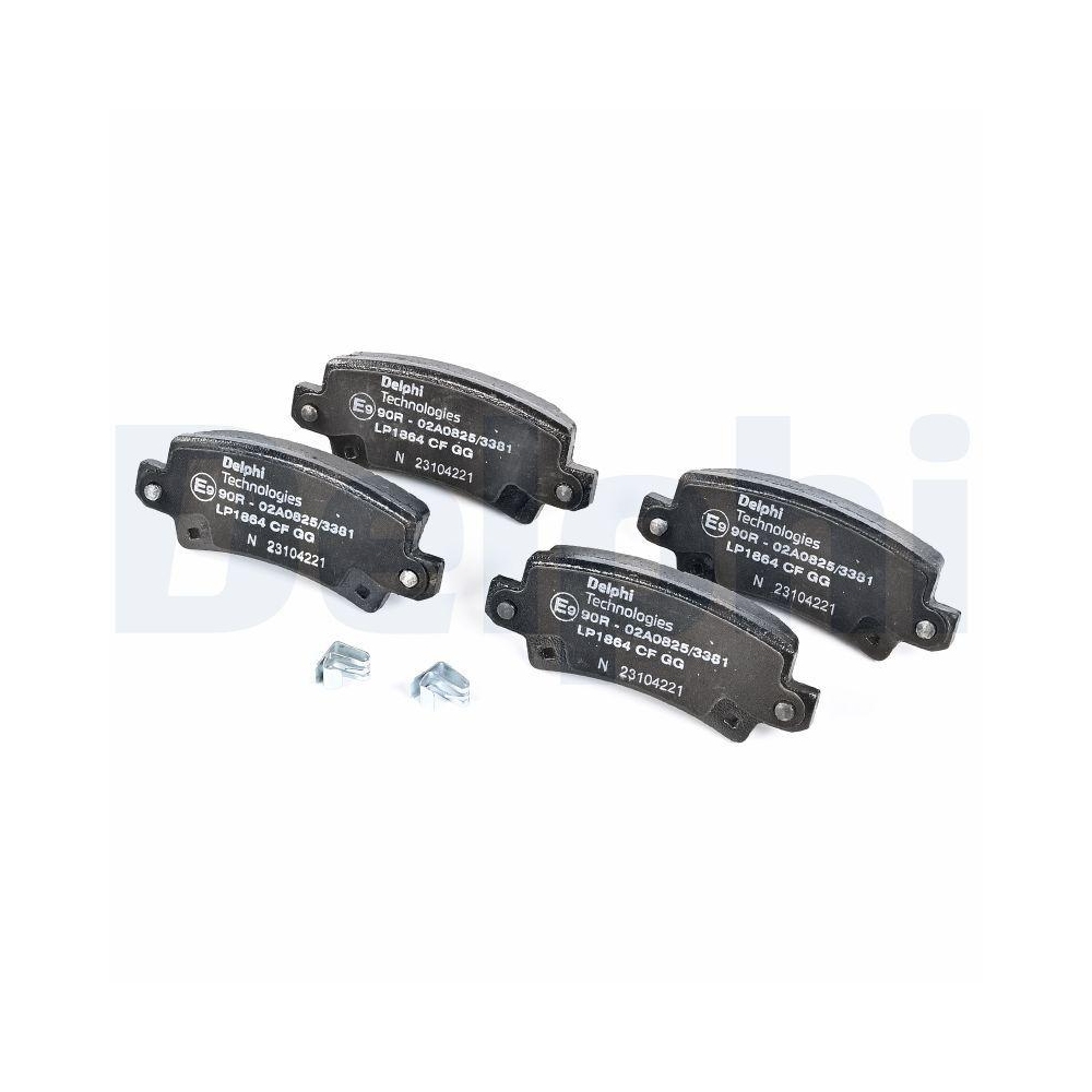 DELPHI LP1864 Bremsbelagsatz, Scheibenbremse f&uuml;r TOYOTA, Hinterachse